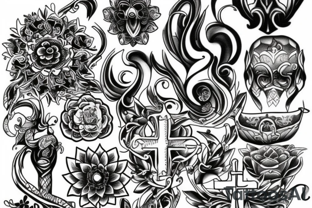 Religious tattoo that is about grace tattoo idea