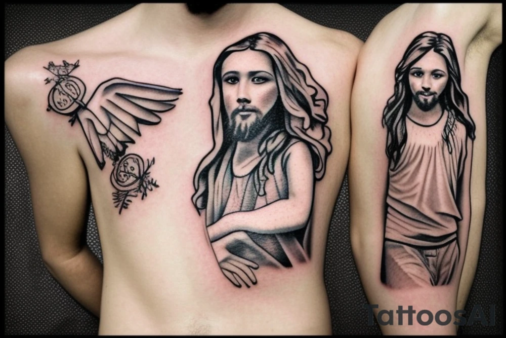 Children with jesus tattoo idea