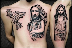 Children with jesus tattoo idea
