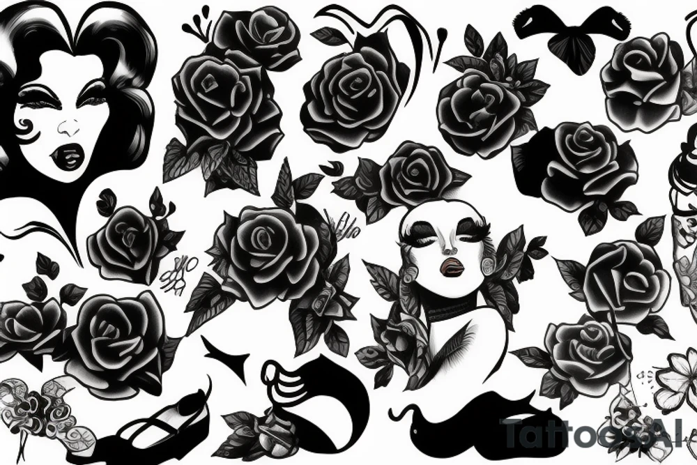 pinup girl tattoo idea