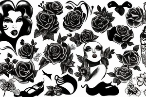 pinup girl tattoo idea