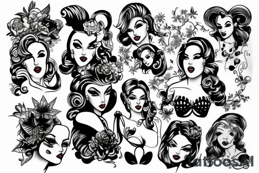 pinup girl tattoo idea