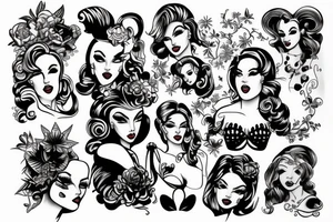 pinup girl tattoo idea