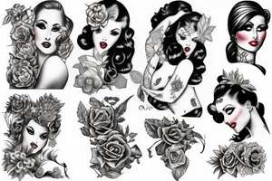 pinup girl tattoo idea