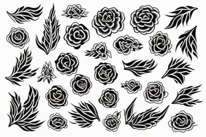 american tradtional outline tattoo idea