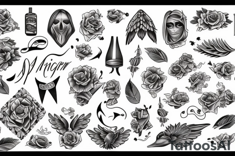 american tradtional outline tattoo idea