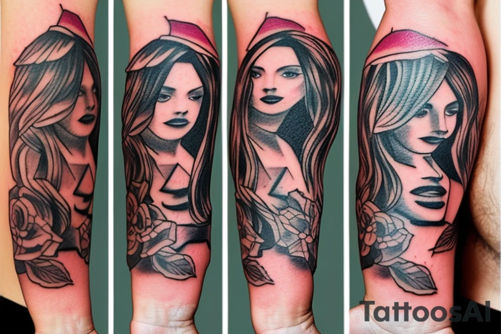 american traditional outline tattoo idea