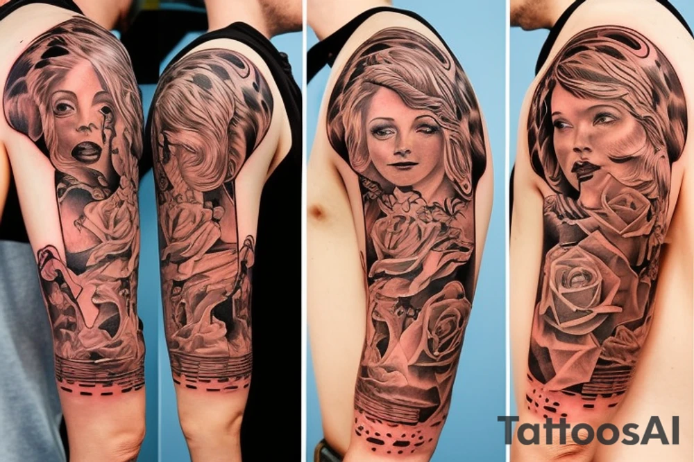 american traditional outline tattoo idea