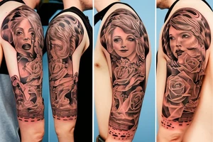 american traditional outline tattoo idea