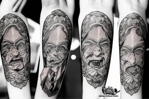american traditional outline tattoo idea