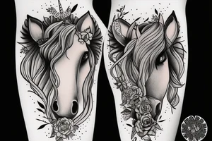 unicorn with the name aubree tattoo idea