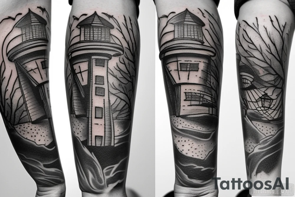 lighthouse tattoo idea
