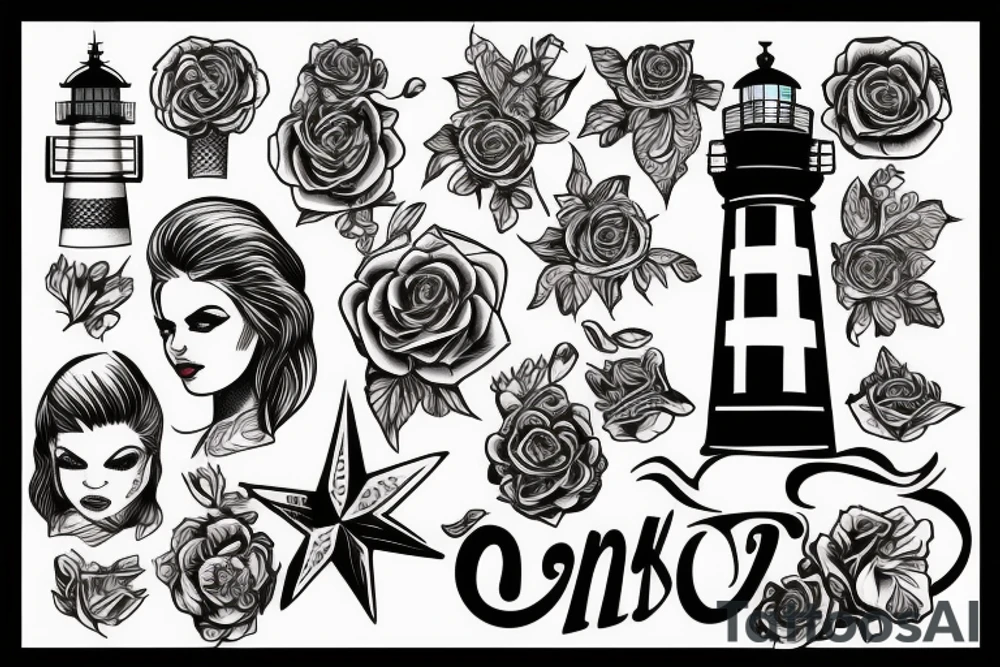 lighthouse tattoo idea
