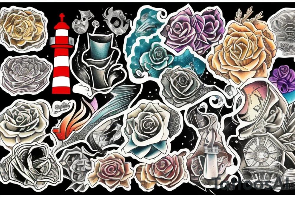lighthouse tattoo idea