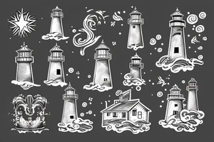 lighthouse tattoo idea