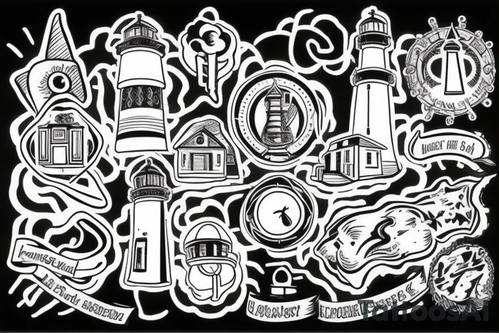 lighthouse tattoo idea