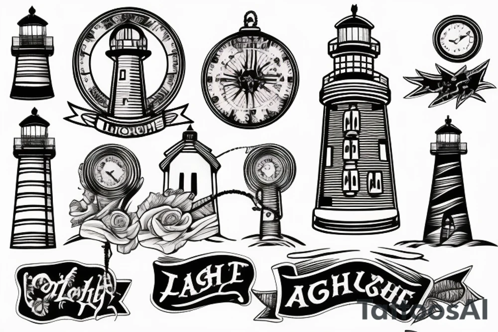lighthouse tattoo idea