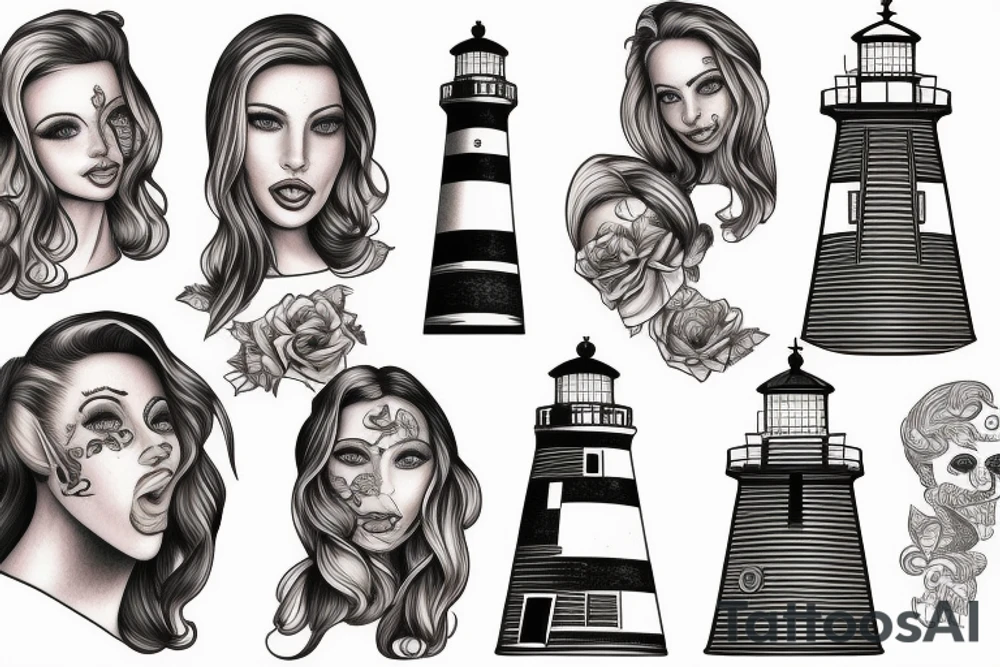lighthouse tattoo idea