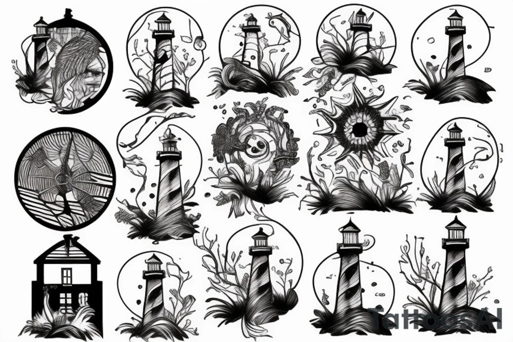 lighthouse tattoo idea