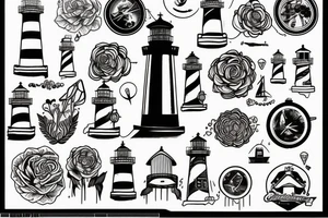 lighthouse 
outline tattoo idea