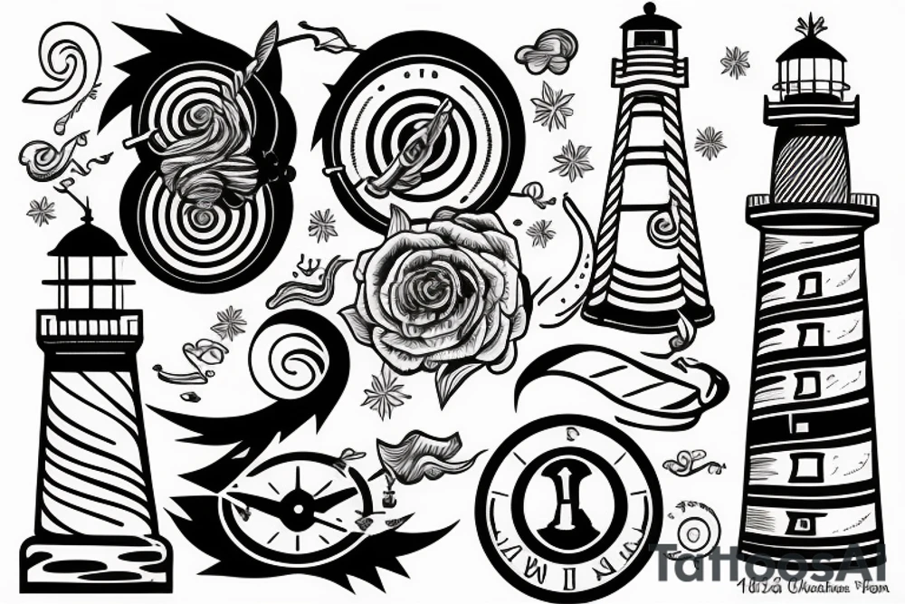 lighthouse 
outline tattoo idea