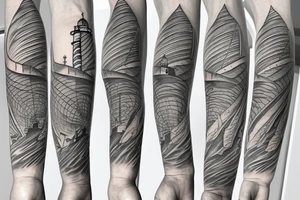 lighthouse 
outline tattoo idea