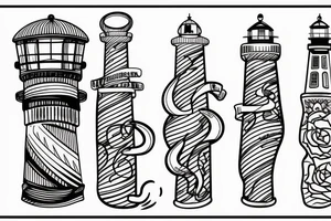 lighthouse 
outline tattoo idea