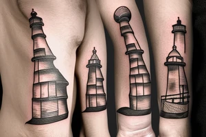 lighthouse 
outline tattoo idea