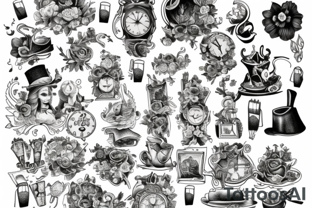 alice in wonderland tattoo idea
