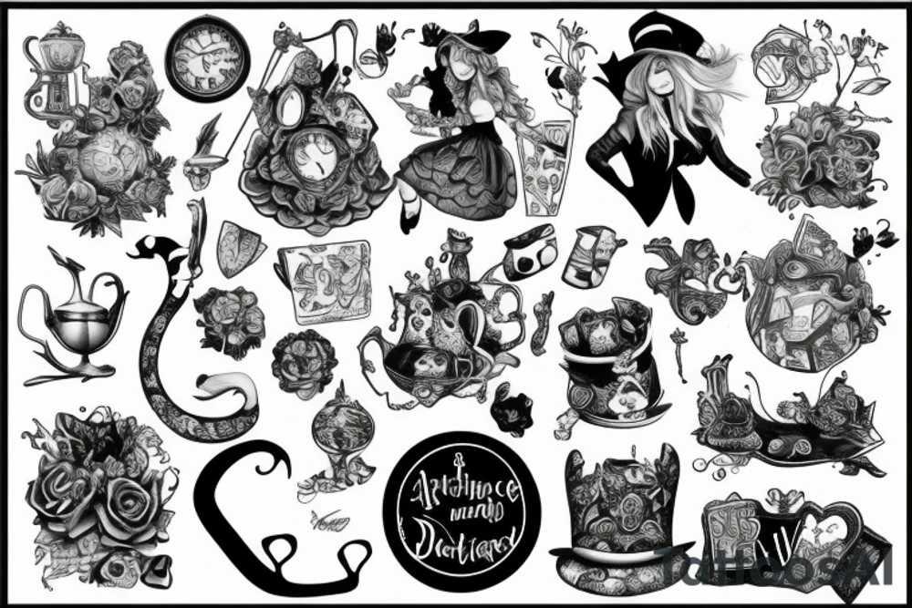 alice in wonderland tattoo idea