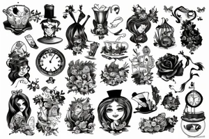 alice in wonderland tattoo idea
