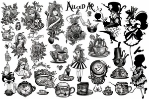 alice in wonderland tattoo idea
