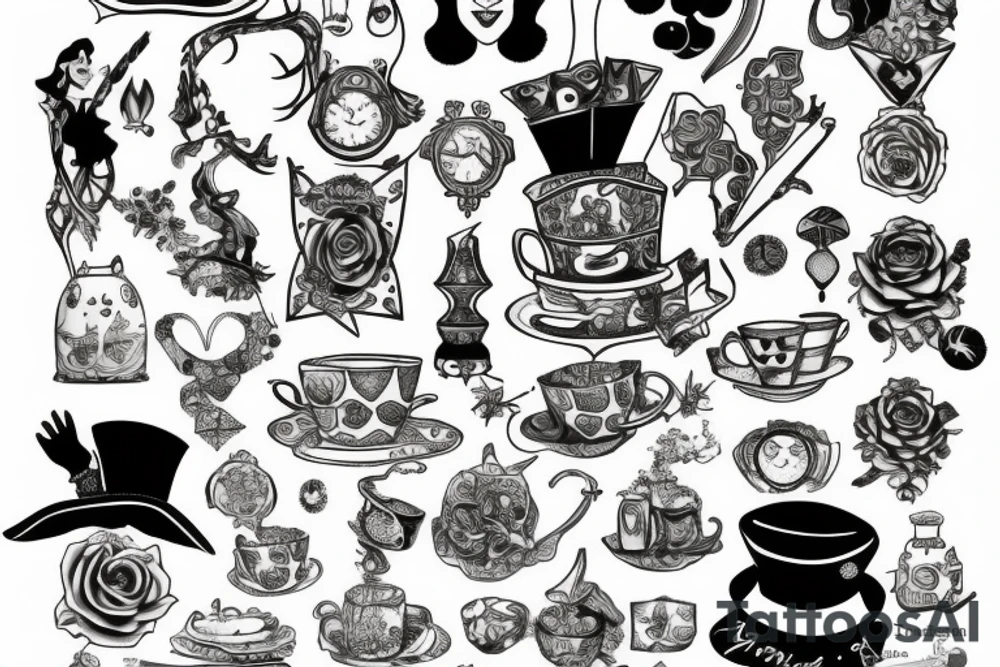 alice in wonderland tattoo idea