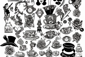 alice in wonderland tattoo idea