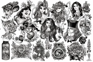 alice in wonderland tattoo idea