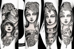 alice in wonderland tattoo idea
