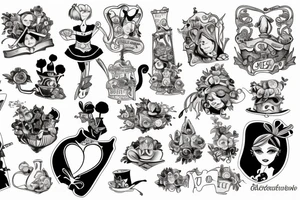alice in wonderland tattoo idea