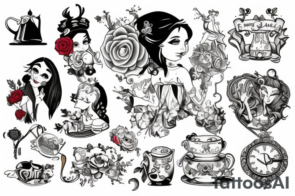 alice in wonderland tattoo idea