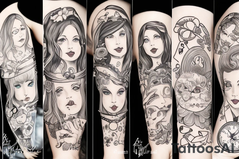 alice in wonderland tattoo idea