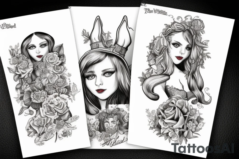alice in wonderland tattoo idea
