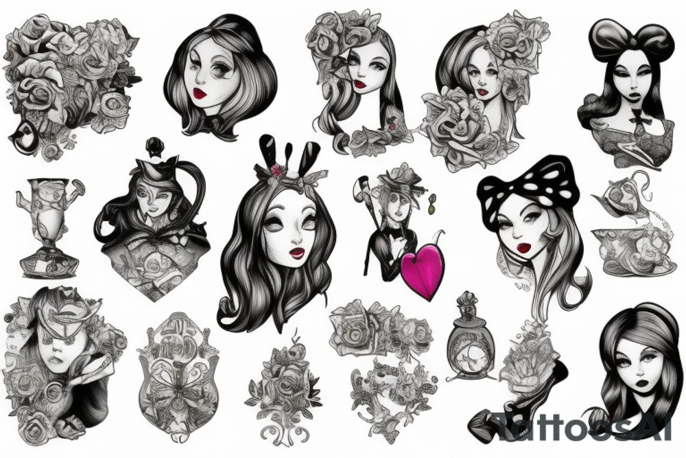 alice in wonderland tattoo idea