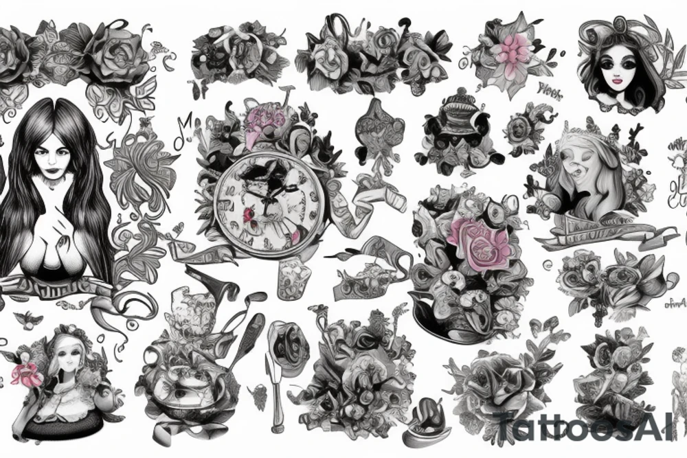 alice in wonderland tattoo idea