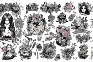 alice in wonderland tattoo idea