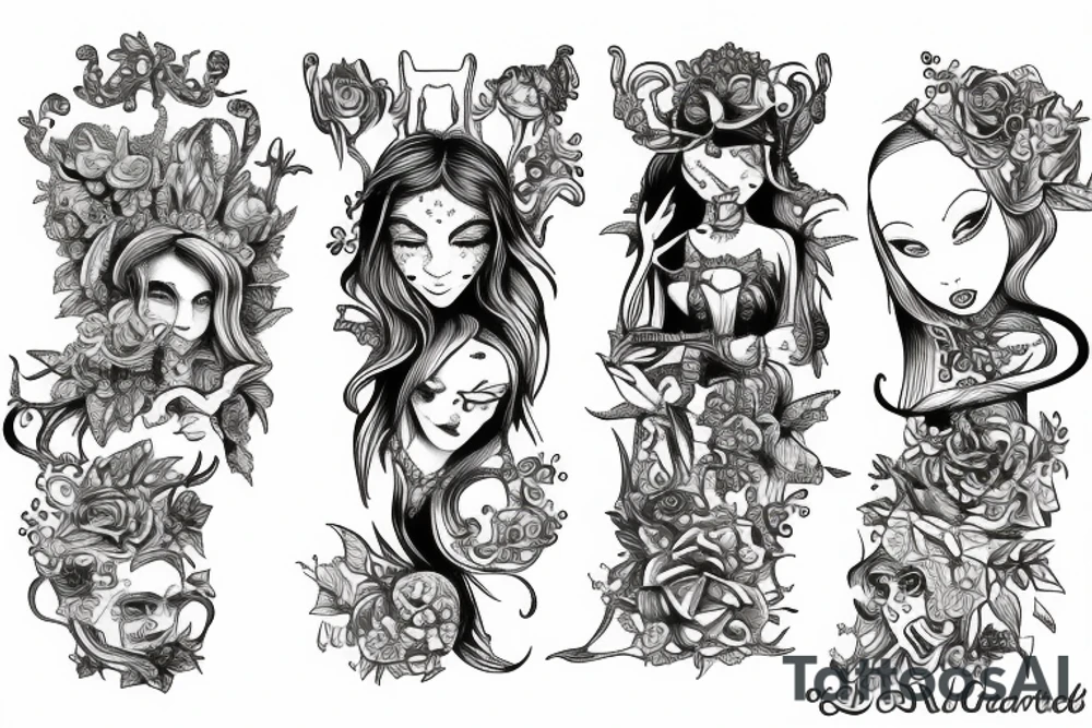 alice in wonderland tattoo idea