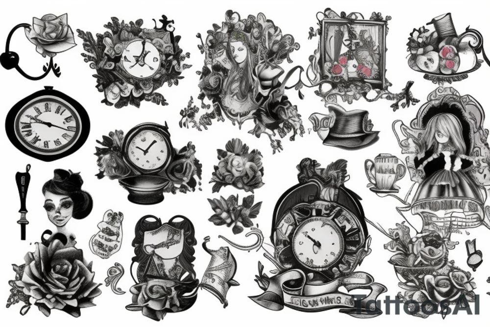 alice in wonderland tattoo idea