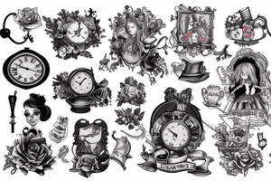 alice in wonderland tattoo idea