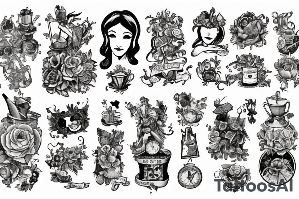 alice in wonderland tattoo idea