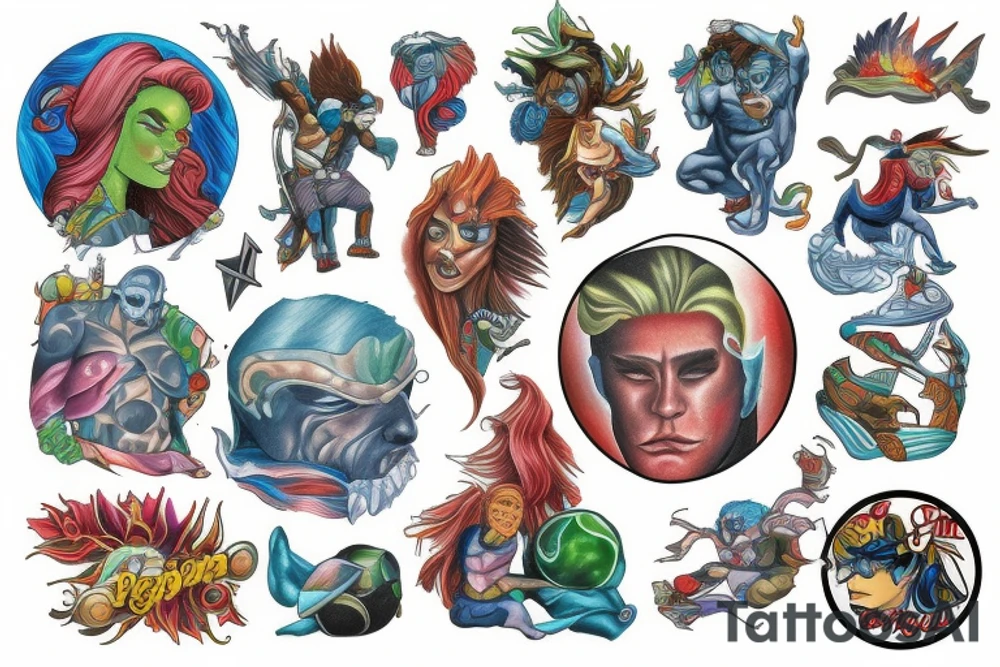 captain planet tattoo idea