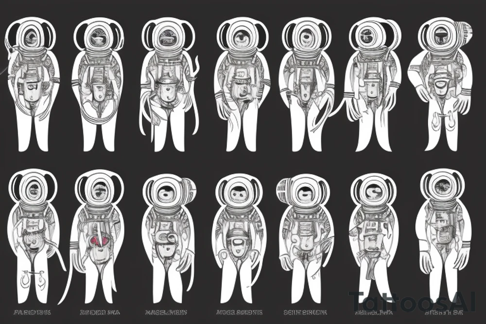 monkey astronaut tattoo idea