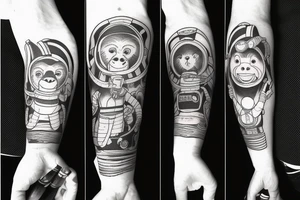 monkey astronaut tattoo idea